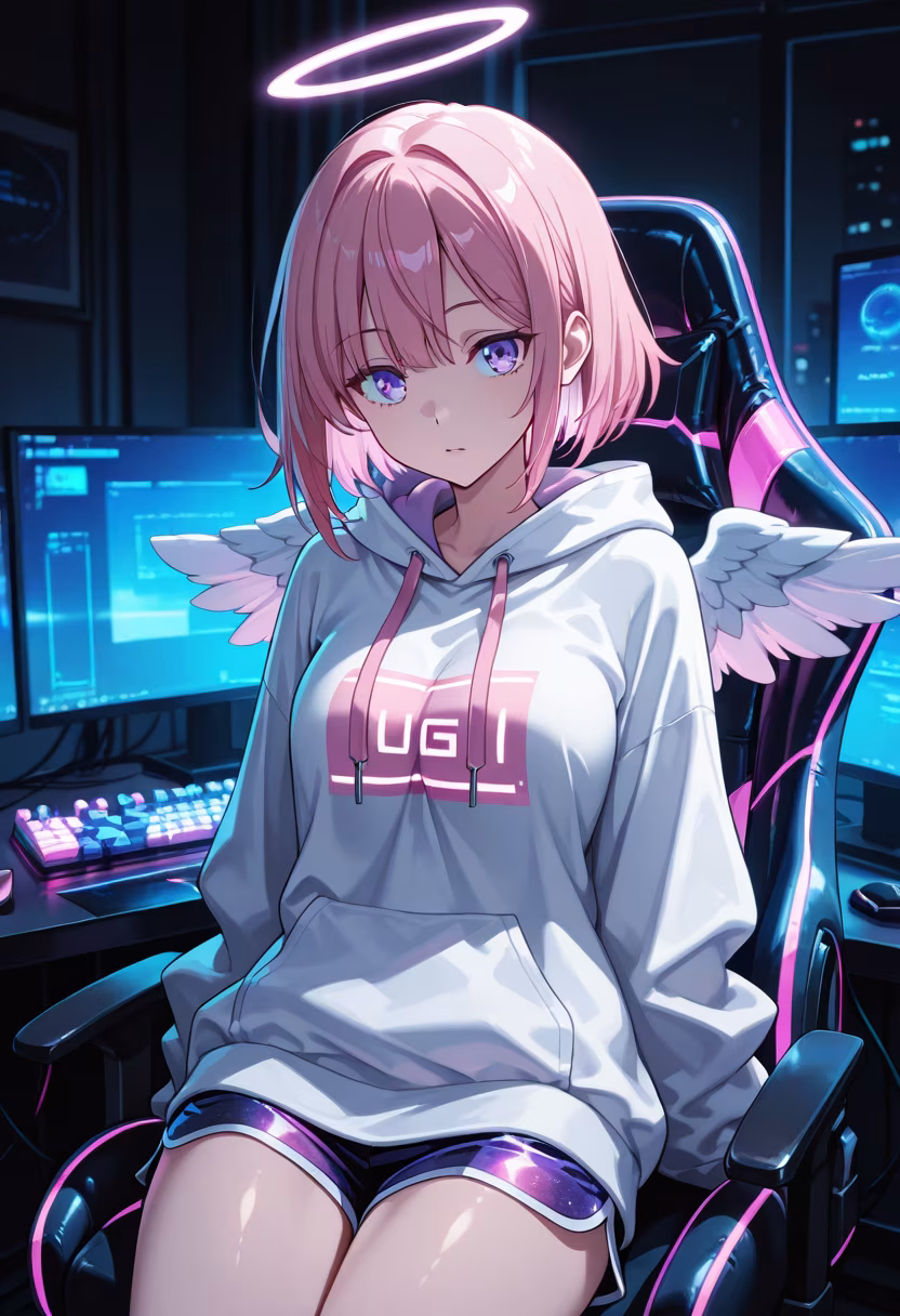 Finally finished my setup, time to grind for hours. Who's joining me tonight? 🎮✨ #gaminglife #pcsetup #gamergirl #rgb #cozyvibes #gamingcommunity #twitchstreamer #nightin #gamingchair #setupgoals #gamerlife