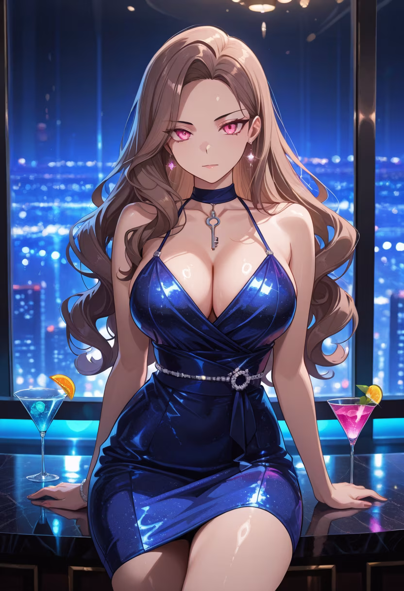 Don't think I dressed up just for you, okay? But since I'm already here, enjoy the view. 🥂✨ #nightout #citylights #ootd #cocktails #vibes #meitime #weekendmood #sparkle #tokyonights #shinjuku #glam #partylook