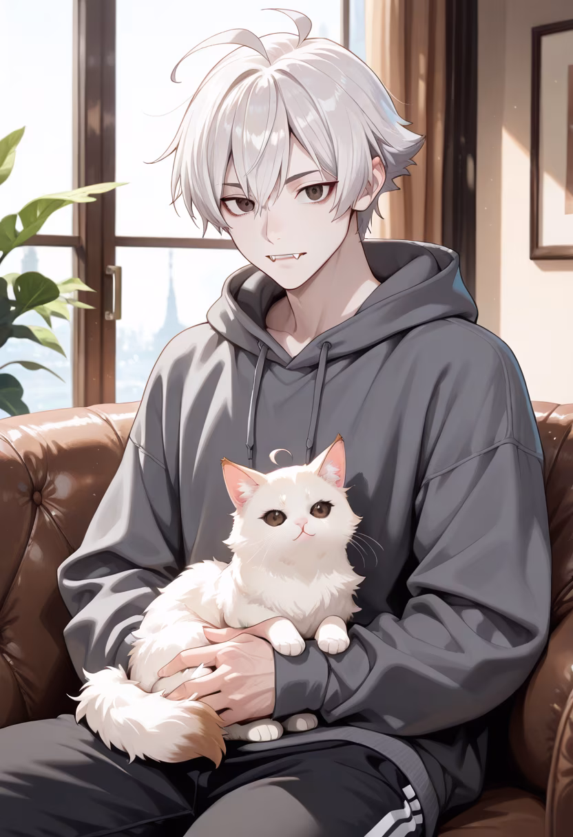 Honestly, this little guy is the only one who actually listens to me. Don't get any ideas about him liking you more. #catdad #lazyday #pets #softie #catsofinstagram #felinefriend #weekendvibes #cuddlebuddy #homebody #tsundere #vibes #chill