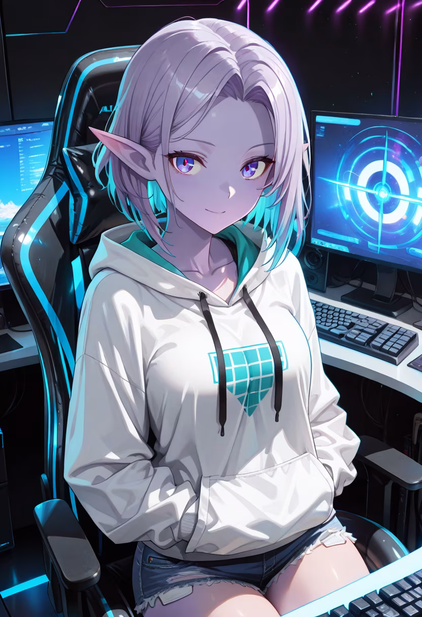 Late night grind, don't mind the mess! Who wants to duo? 🎮💜 #gamergirl #pcsetup #rgb #nightowl #gaminglife #controller #streamer #kawaii #vibes #cozy #setupgoals #lategram