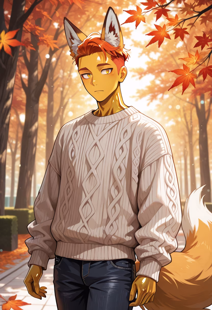 Finally caught the last of the autumn leaves. The air is getting crisp, hope you're all staying warm! 🍂☕️ #autumnvibes #fallfashion #cozy #naturewalk #leaves #aesthetic #goldenhour #chill #weekendmood #ootd #sweaterweather #portrait