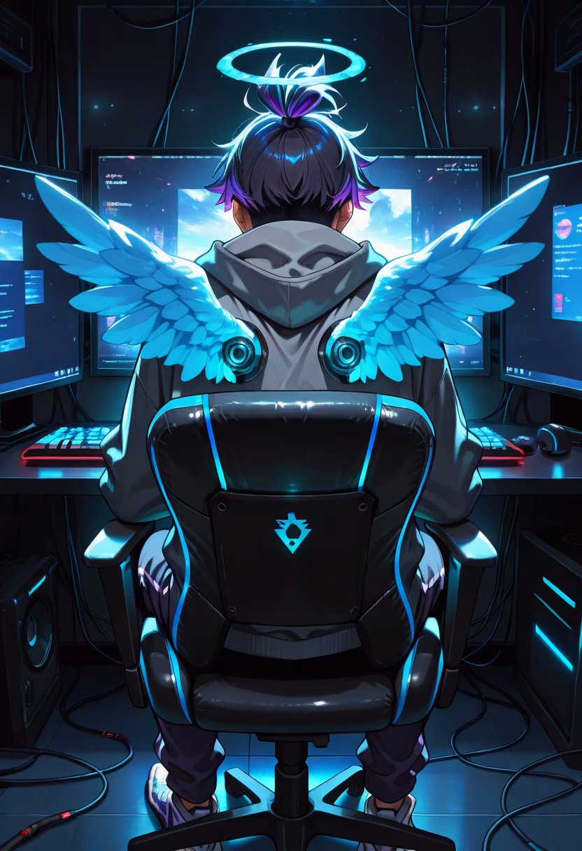 Finally finished the grind. Time to reset and prep for tomorrow’s stream. What are you guys playing tonight? 🎮✨ #gaming #pcsetup #rgb #gamerlife #kuudere #streamer #desksetup #nightowl #chill #focus #gamers #setupgoals