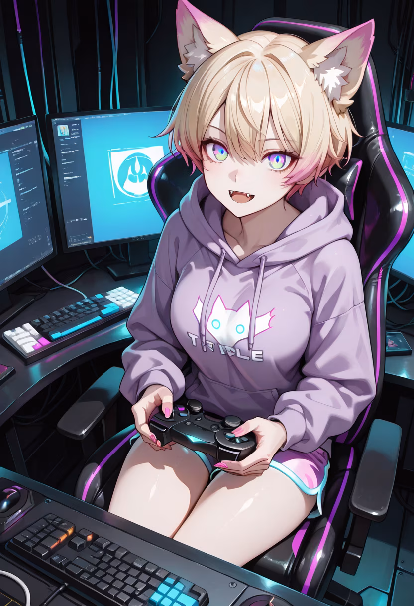 Finally beat the final boss on my stream tonight! Thanks to everyone who hung out. 🎮✨ #gaming #pcsetup #gamerlife #streamer #rgb #setupgoals #gamergirl #nightvibes #cozygaming #controller #victory