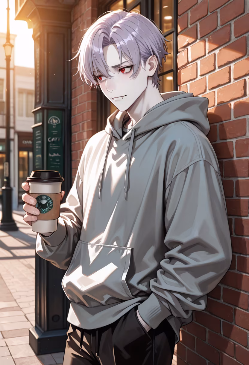 Just grabbing a coffee and hiding from the afternoon sun. Hope you're all having a chill Monday! ☕✨ #ootd #streetstyle #cozyvibes #coffeelover #mensfashion #citylife #laidback #styleinspo #mondaymood #relaxing #minimalist