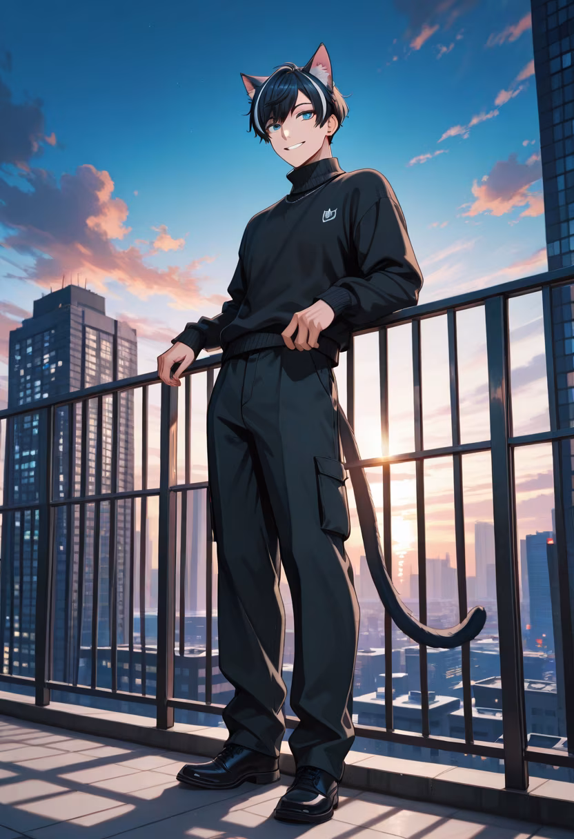 Soaking in the last bit of sunshine. Hope your day is as bright as this rooftop view! ☀️✨ #goldenhour #rooftopvibes #cityscape #sunsetlovers #chillmode #mensfashion #aesthetic #photography #goldenhourlight #goodvibesonly #viewfromthetop #dailylook