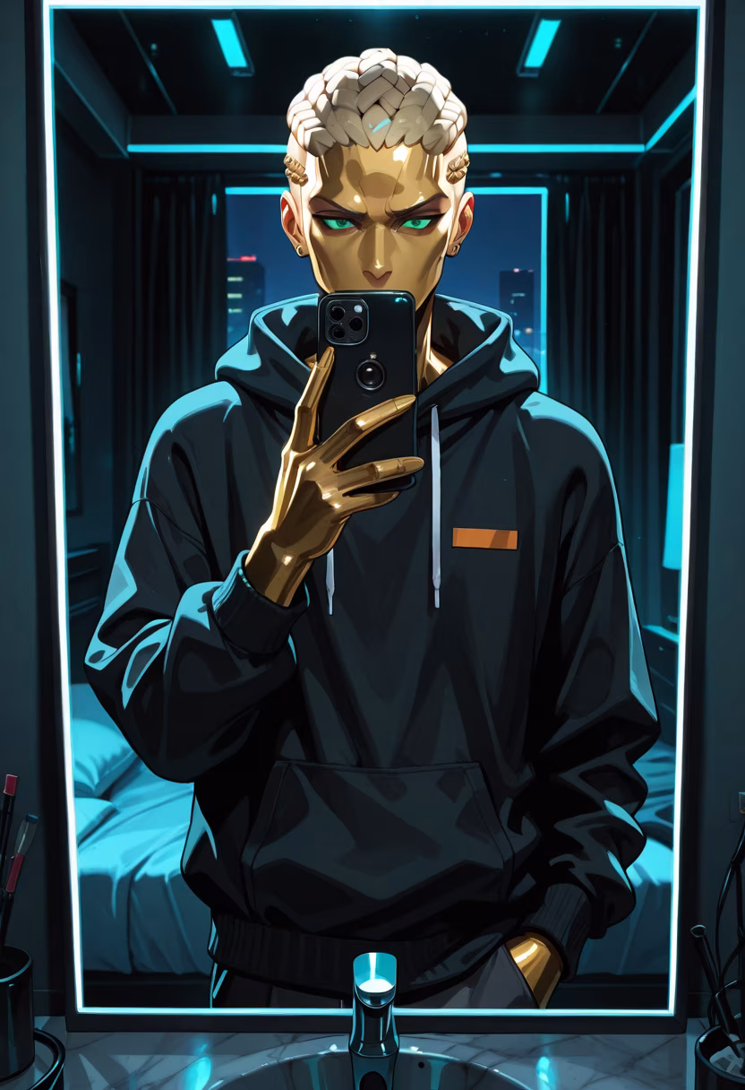 Don't get used to this, I was just bored. 🙄📸 #mirrorselfie #vibecheck #ootd #dailylook #chill #mood #mensstyle #streetwear #stayfocused #instadaily #photooftheday