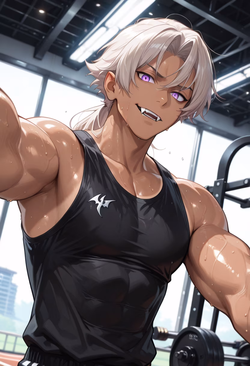 Finally done with the heavy lifting today. Don't stare too much, just get your own work in. 💪🔥 #gymlife #grind #gains #fitnessjourney #workoutmotivation #tsundere #gymrat #consistency #muscle #noexcuses #beastmode #training