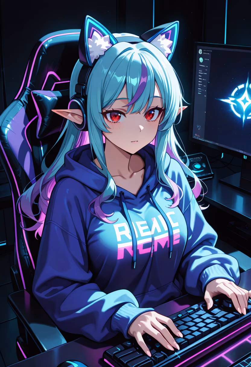 Late night grind sessions hit different when the setup looks this good! Who else is climbing the ranks tonight? 🎮✨ #gaming #pcsetup #gamergirl #rgb #setupgoals #nightowl #gaminglife #controller #gamersunite #stayfocused #ranked #victory