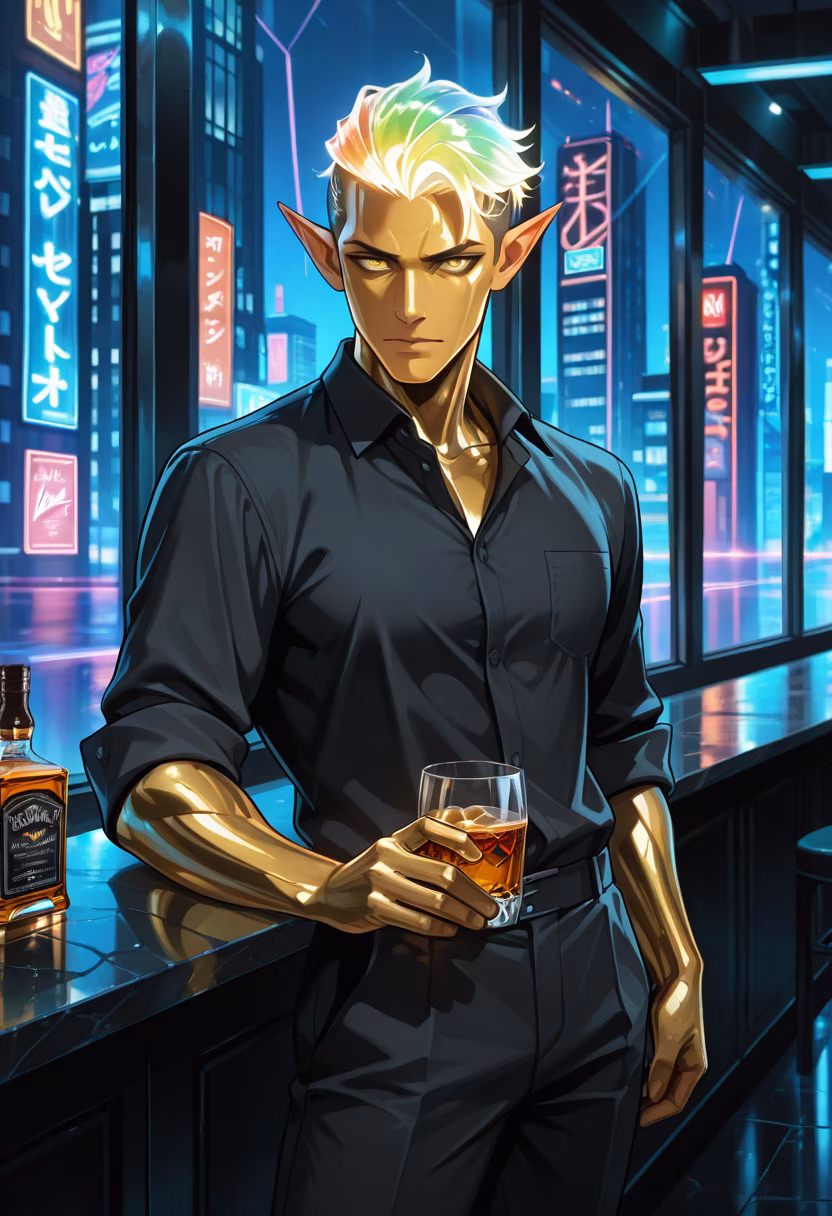 Don't get the wrong idea, I'm only here because my friends dragged me out. Still, the city lights aren't half bad tonight. #nightout #citylife #dontlookatme #drinks #nightvibes #urban #mensfashion #aesthetic #cool #mood #citynights #tokyovibes