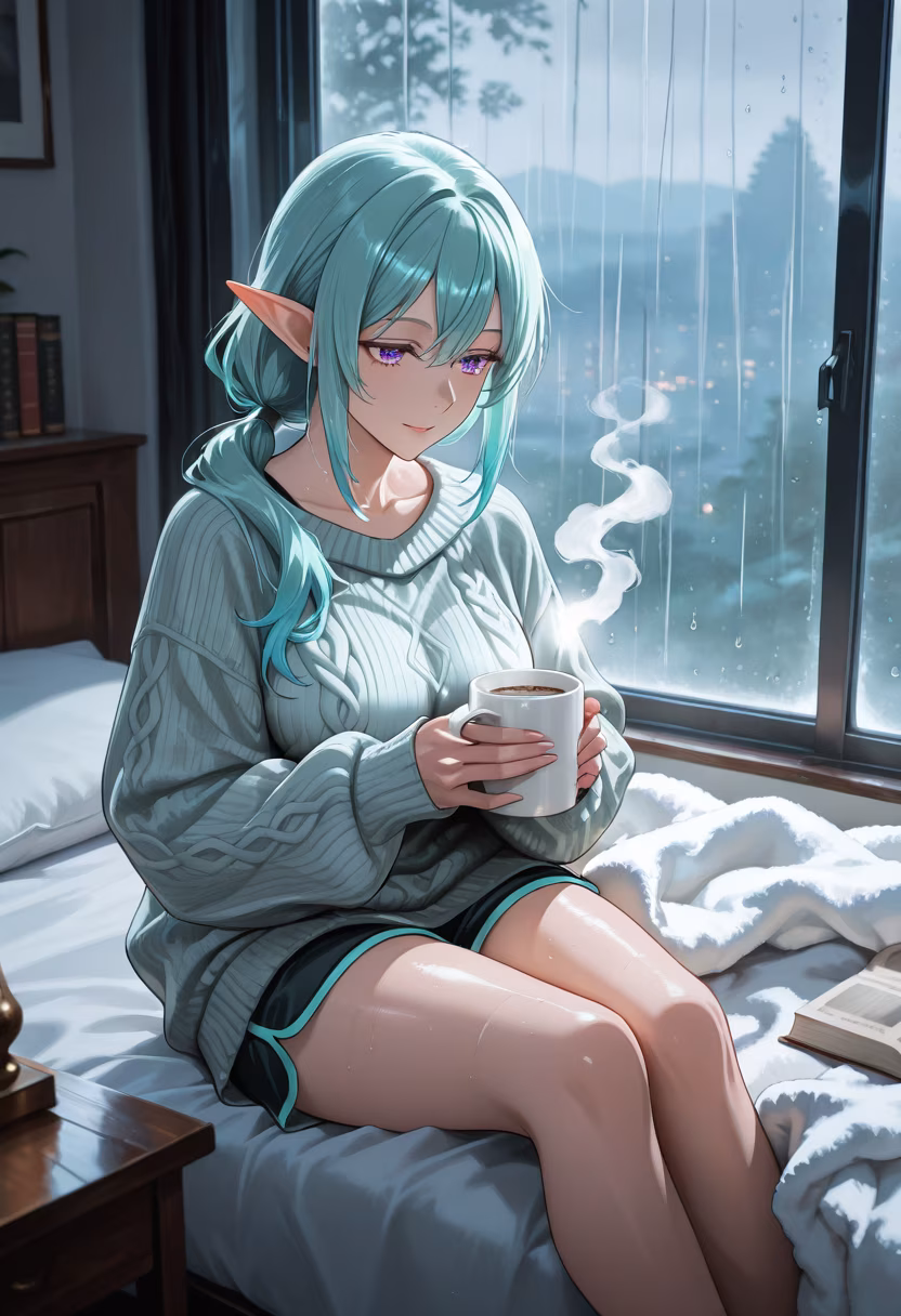 Nothing beats a rainy day curled up with my favorite book and a warm drink. Hope you're staying cozy today! 🌧️☕ #cozyvibes #rainyday #bookworm #metime #relaxing #homedecor #autumnmood #comfortzone #readingnook #stayingin #peaceful #slowliving