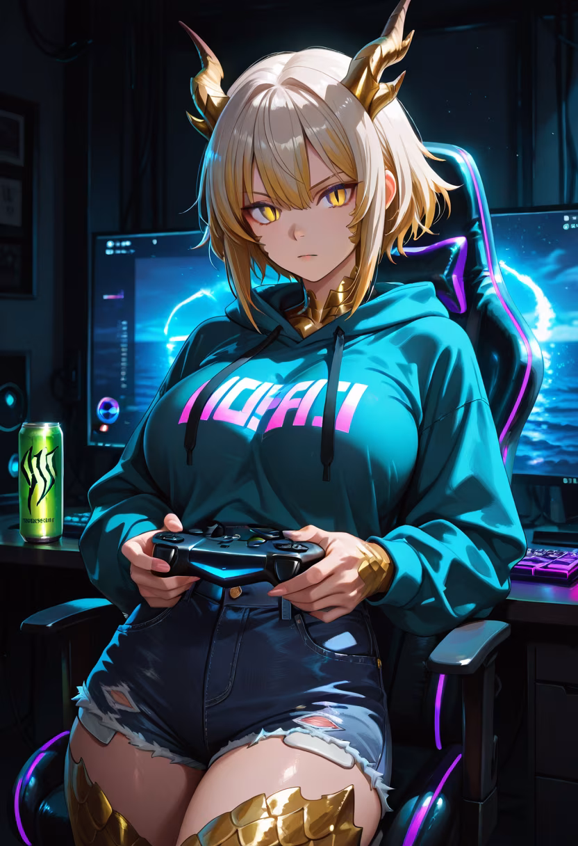 Finally finished my rank grind, don't look at my K/D ratio today! Are you guys playing anything good lately? 🎮✨ #gaming #gamerlife #pcsetup #rgb #tsundere #late-night-gaming #controller #streamer #setupgoals #gamergirl #e-sports #battlestation