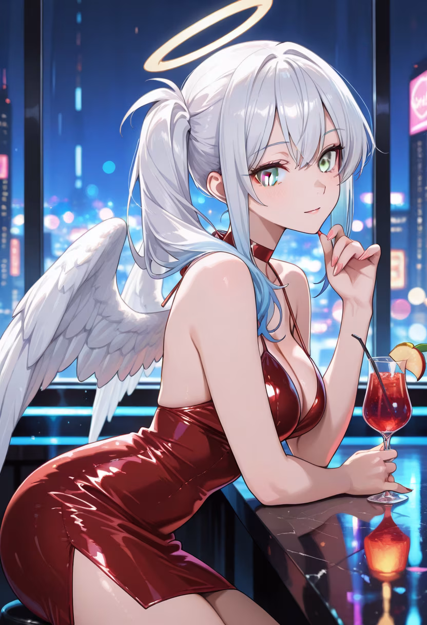 Neon lights and lethal cocktails. Who wants to join me for a drink tonight? πΈβ¨ #nightout #citylights #cocktailhour #vibecheck #ootd #yandere #nightlife #aesthetic #glow #partytime #fashion #style
