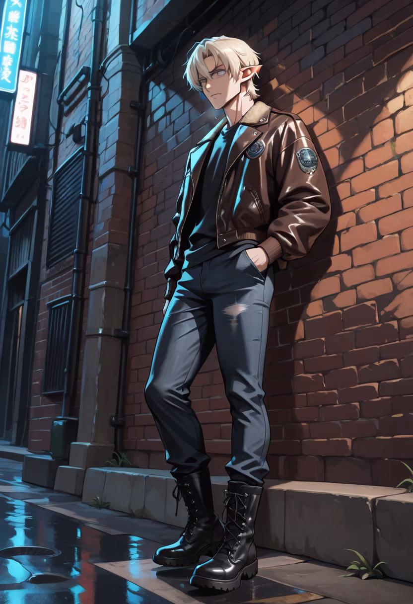 Urban exploring in my new fit. The city lights are just as dark as my thoughts tonight, but at least the style is on point. Keep watching. #OOTD #StreetStyle #UrbanExplorer #DarkAesthetic #CityVibes #StyleInspo #HusbandMaterial #ModernMan #StreetwearDaily #Photography #ShadowPlay #TokyoNights
