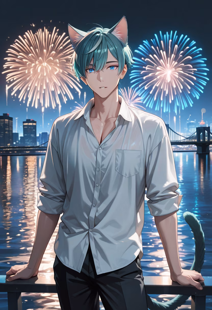 Watching the fireworks reflect off the water. Summer nights are better this way. #summernights #festival #fireworks #japaneseculture #nightout #aesthetic #calm #mood #tokyolife #summer2024 #vibes #minimalist