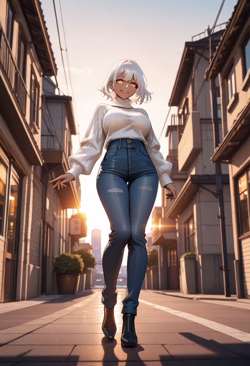 Chasing the last bits of sunset before it gets too chilly! 🌅 Who else loves this golden hour glow? #goldenhour #sunsetvibes #rooftop #citylights #ootd #aesthetic #vibing #goldenlight #cityscape #blessed #eveningwalk