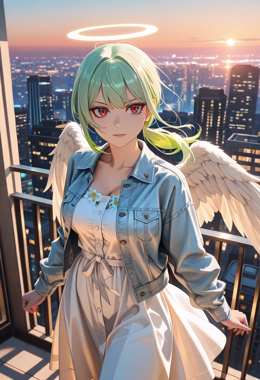 Caught the perfect sunset in this city. Don't stare at me too long, it's just a view! 🌇✨ #TokyoDiaries #SunsetChaser #CityVibes #TravelGram #ExploreMore #GoldenHour #OOTD #Views #StreetStyle #Kaede #VacationMode #CityLife
