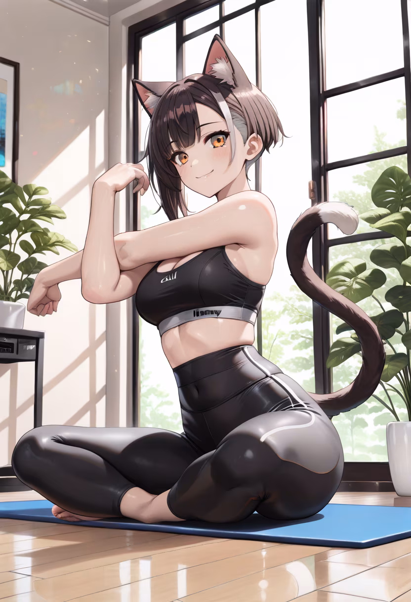 Finally finished my morning yoga flow! Nothing beats starting the day feeling this flexible and energized. How did you guys start your morning? ✨🧘‍♀️ #yoga #morningflow #fitnessjourney #yogapractice #wellness #mindfulness #healthylifestyle #stretching #fitfam #yogagirl #namaste #energy