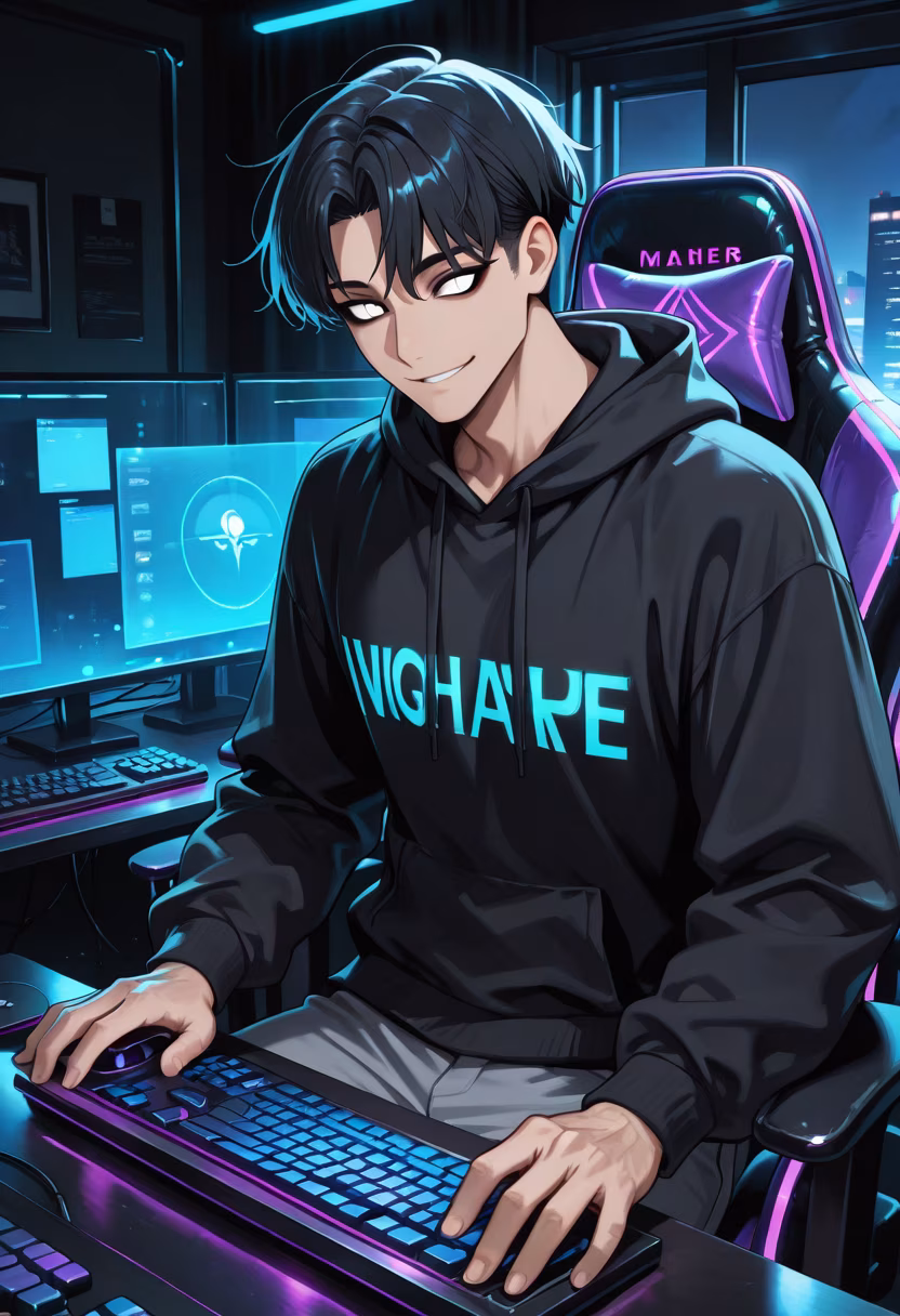Late night grind session! 🎮 Who else is pulling an all-nighter with me? #gaming #gamerlife #pcsetup #rgb #nightowl #twitchstreamer #gamingcommunity #gamingsetup #keyboardwarrior #videogames #gamerguy #chillvibes
