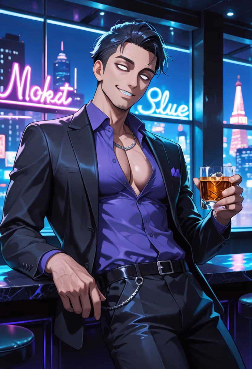 City lights and neon nights. Who's out exploring tonight? #nightout #cityvibes #neonlights #mensfashion #nightlife #vibing #tatsuya #mensstyle #drinks #cityphotography #afterdark #goodtimes