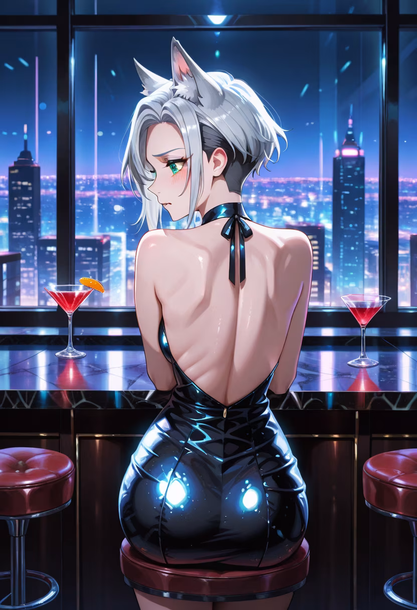The city lights are so much brighter tonight. ✨ Taking a breather with my favorite drink in hand. #nightout #cityvibes #cocktailhour #ootd #meisdaily #glam #nightlife #aesthetic #barcounter #vibecheck #sparkle