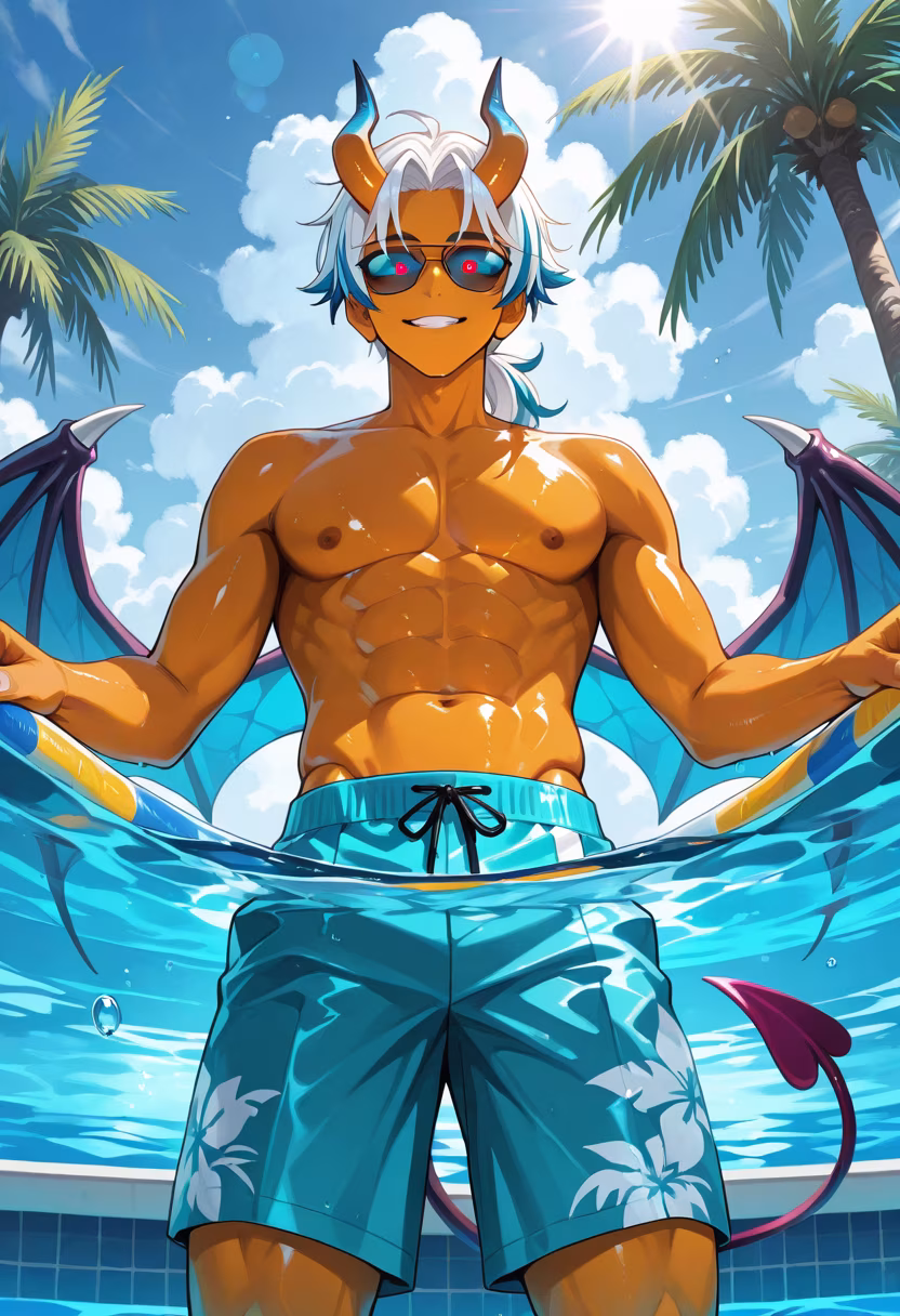 Nothing beats the summer heat like a quick dip and a cold drink! ☀️ Staying hydrated today, what's everyone up to? #summerlife #poolside #summervibes #summertime #hotday #beachboy #vacationmode #chilltime #swimming #goodvibes #summermood #refreshing