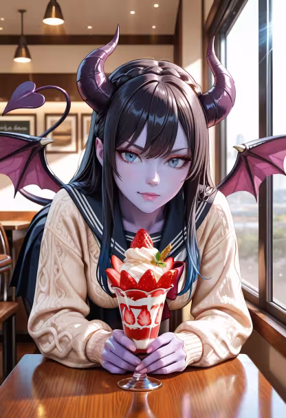 It’s not like I made this parfait for you or anything, so stop staring! 🍓 Just enjoy the treat. #foodie #cafevibes #parfait #sweettooth #tsundere #tokyocafe #desserttime #aesthetic #foodstagram #photography #japanesefood #nomnom