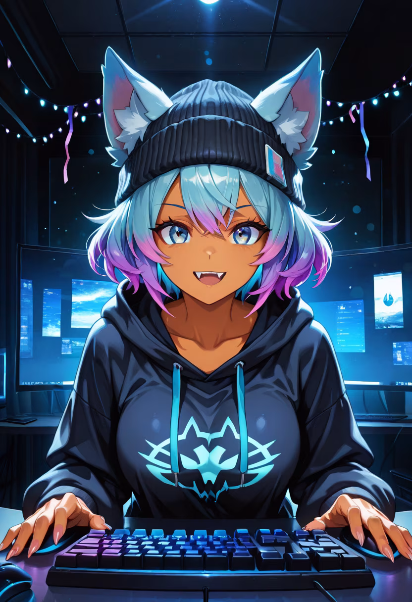 Finally logged in for the weekend grind! 🎮 Who else is climbing the ranks tonight? Let me know your current lobby level below! #gaminglife #pcsetup #gamergirl #rgb #cozygaming #weekendvibes #nerd #setupgoals #battlestation #streamer #gamers
