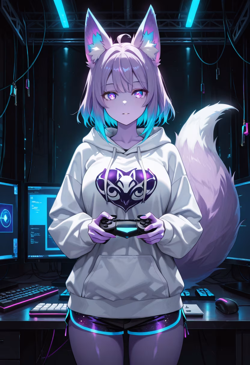 Late night gaming grind with the best setup! Who wants to join my lobby? 🎮✨ #gaminglife #pcsetup #rgb #gamergirl #nightowl #twitchstreamer #gamingcommunity #controller #desksetup #videogames #cozyvibes #gamingstation