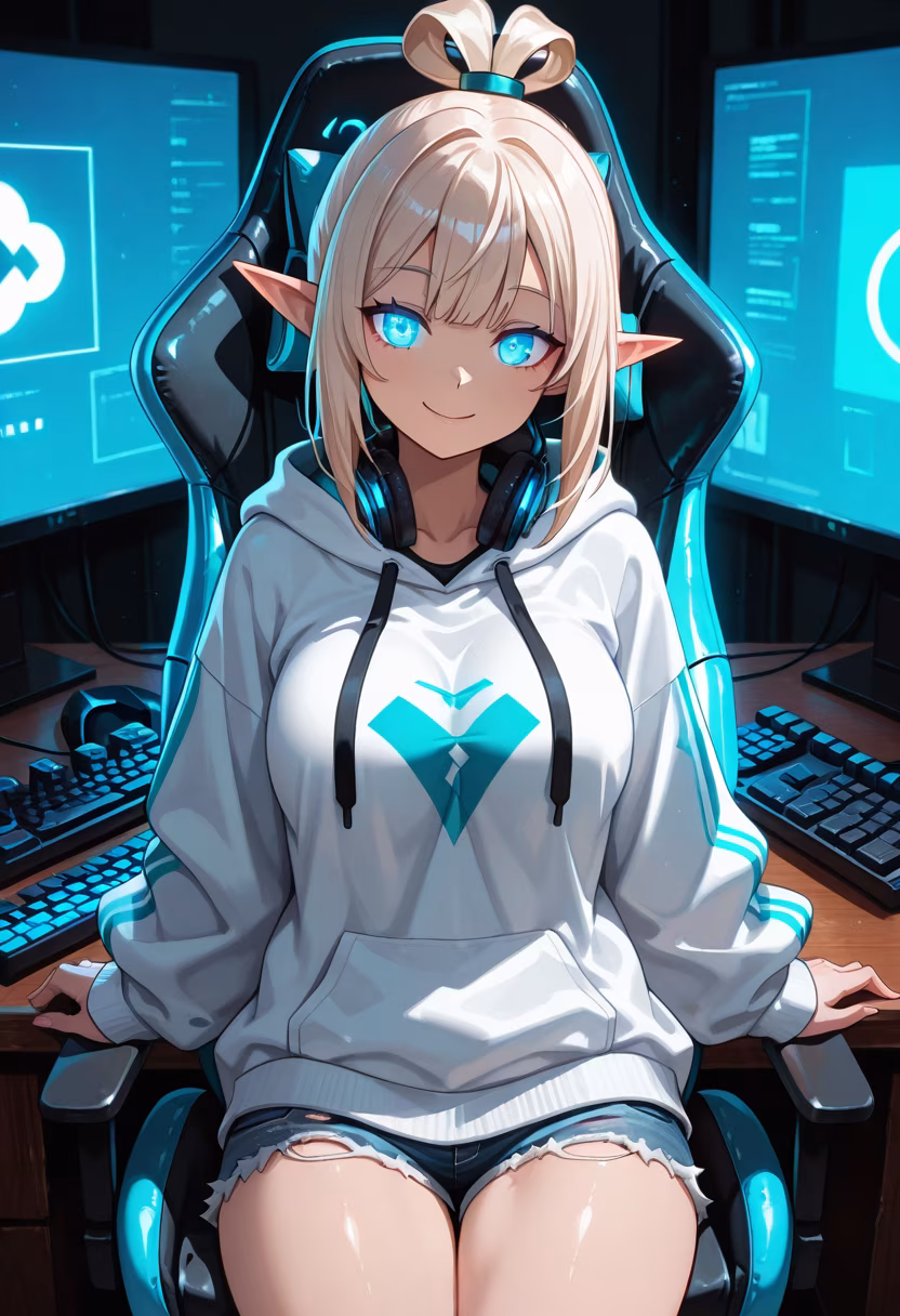 Finally finished my setup! 🎮 Who wants to jump into some matches with me tonight? #gamergirl #pcsetup #rgb #gaminglife #controller #streamer #desksetup #nightmode #vibes #gamingcommunity #gamingsetup #levelup