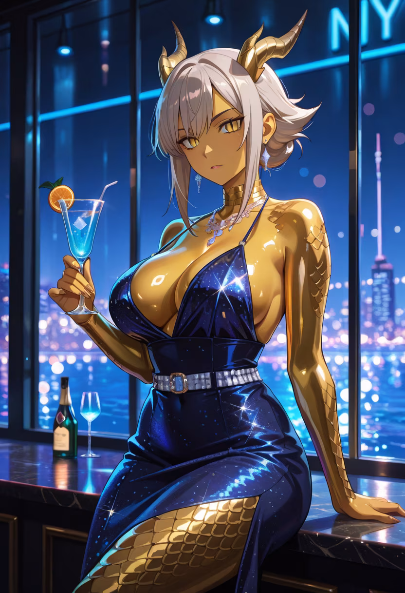 Don't get the wrong idea, I only came out because my friends dragged me here! The city lights are alright, I guess. πΈβ¨ #nightout #citylights #cocktails #tsundere #notimpressed #fridayvibes #neoncity #nightlife #aesthetic #ootd #glam #partyhard