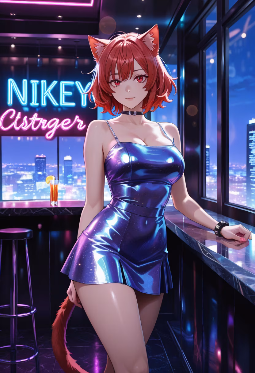 Neon lights and midnight cocktails. Who wants to join me? 🍸✨ #nightout #cityvibes #cocktailtime #vibe #party #madoka #nightlife #aesthetic #glam #ootd #drinks #downtown