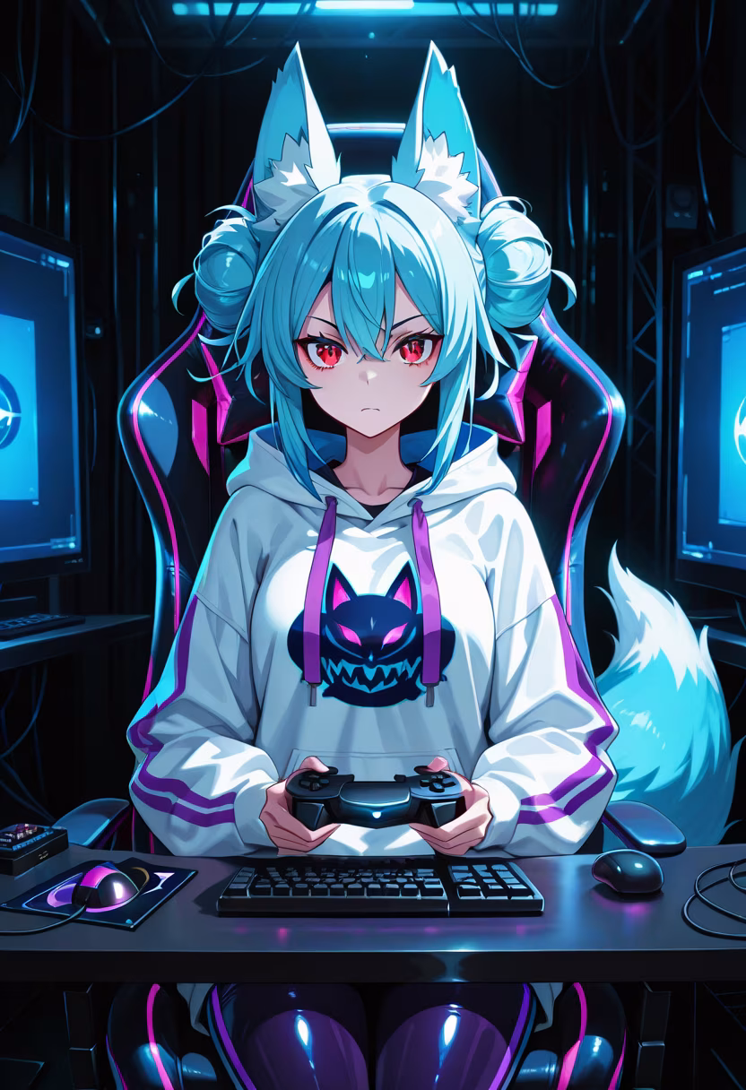 Don't even think about challenging me to a match, you'll just end up embarrassed! 🎮✨ #gaming #pcsetup #gamergirl #rgb #setupgoals #battlestation #twitch #streamer #gaminglife #controller #playhard #notmyfaultyoulost