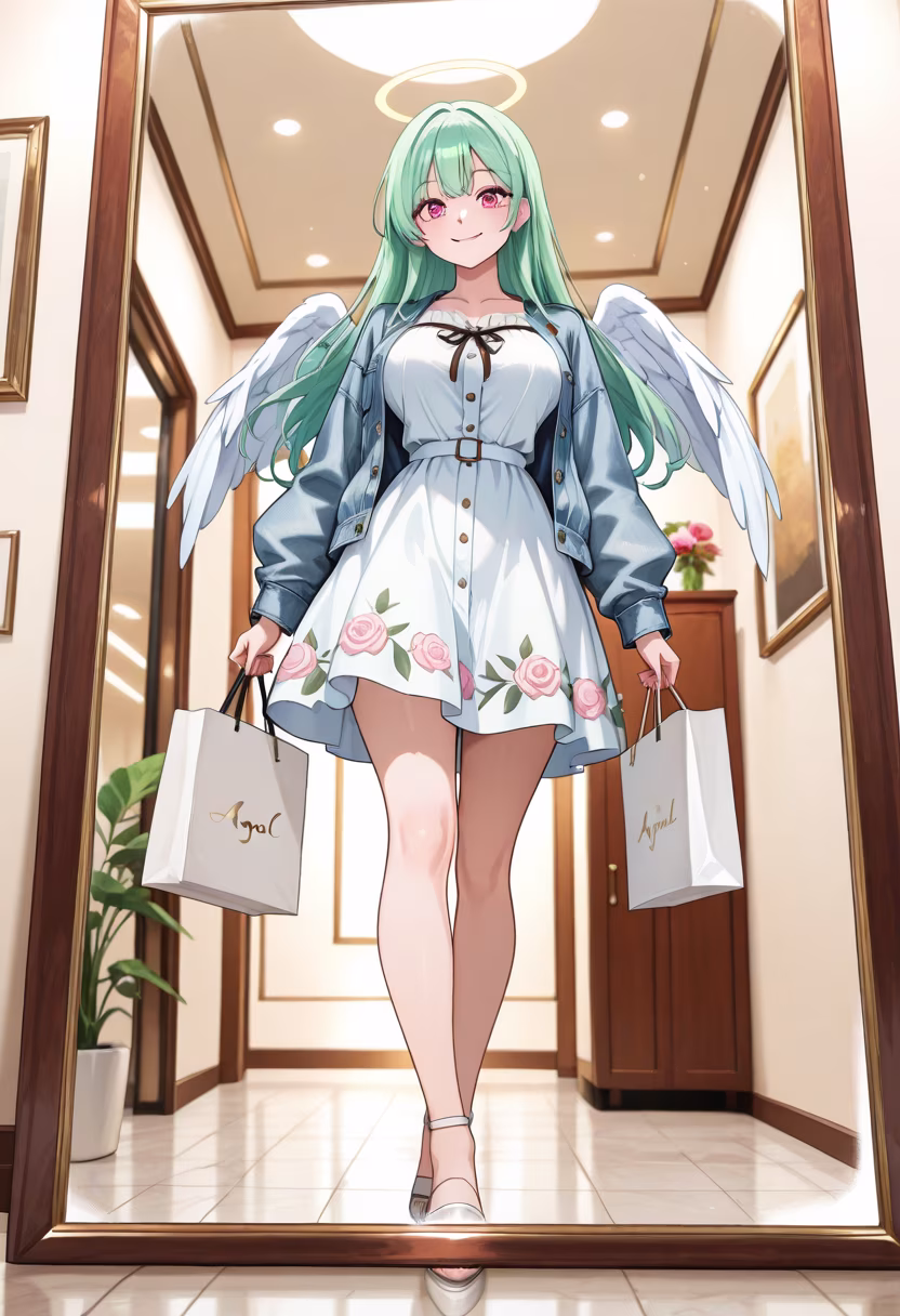 Finally found the perfect fit today! 🛍️ Shopping therapy is real, can't wait to wear this out. What do you guys think? #shoppingday #retailtherapy #newfit #outfitoftheday #mallhaul #styleinspo #deredere #kawaiiaesthetic #shoppingaddict #fashiongram #happyday