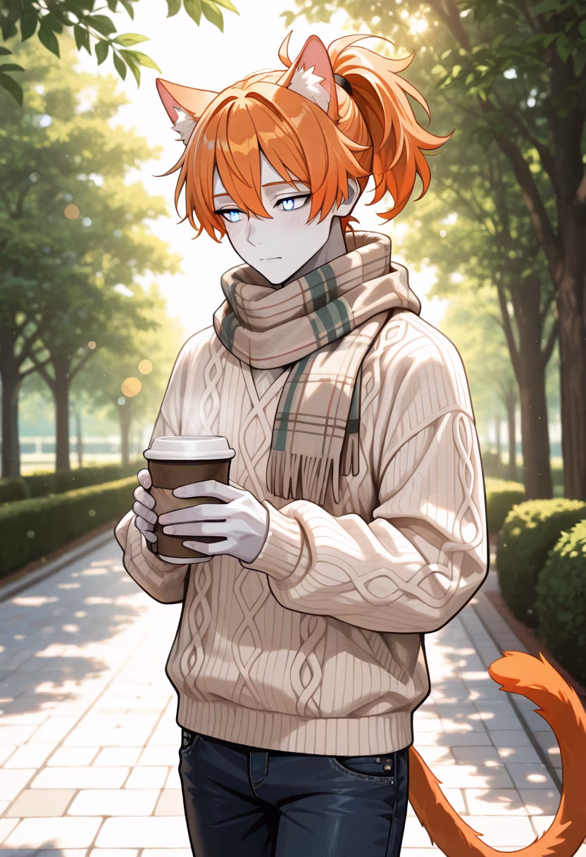 Nothing beats the first real day of autumn. Finally got to wear my favorite scarf today. 🍂☕ #autumnvibes #cozyseason #fallfashion #cozy #autumnleaves #aesthetic #husbando #malemodel #falloutfit #cozyvibes #sweaterweather #october