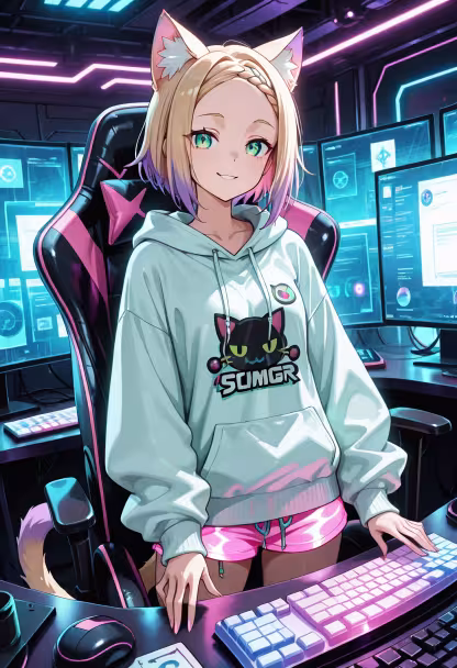 Late night grind, who wants to join me? 🎮✨ Current mood: undefeated. #gamergirl #pcsetup #rgb #gamingcommunity #latehours #desksetup #twitchstreamer #gaminglife #controller #cozyvibes #gamerlifestyle #win