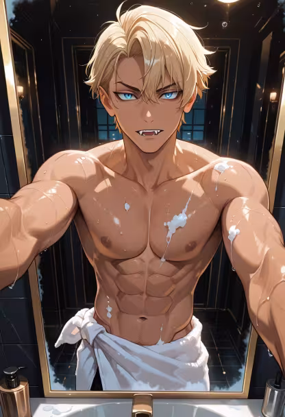 Finally done with my skincare routine, even though I hate how long it takes. Don't look at me like that. #skincare #selfcare #nightroutine #mensgrooming #fresh #clean #glowup #rest #relaxing #dontstare #tsundere #haruto