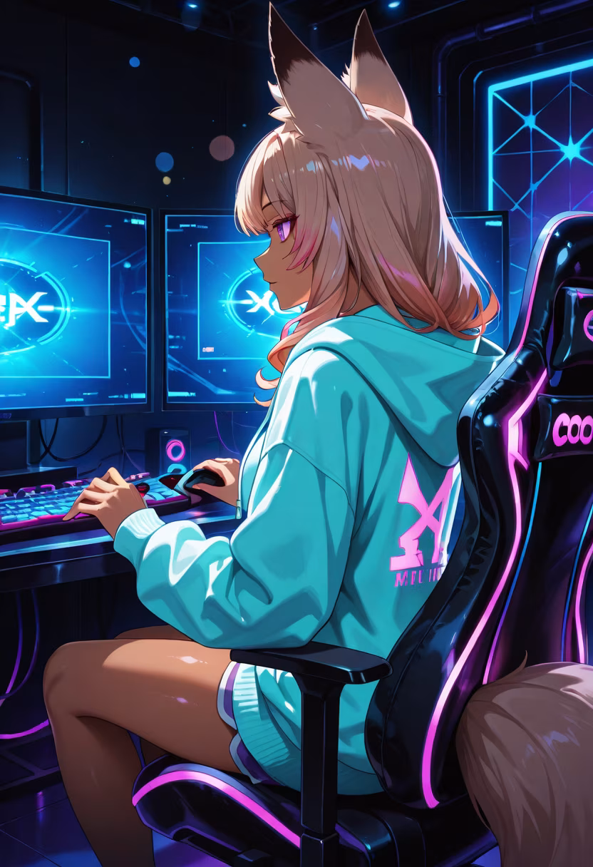 Late night grind session, finally ranked up! Who wants to duo next? 🎮✨ #gaminglife #pcsetup #gamergirl #rgb #nocturnal #late-night-gaming #controller #streamerlife #victory #esports #levelingup #vibes