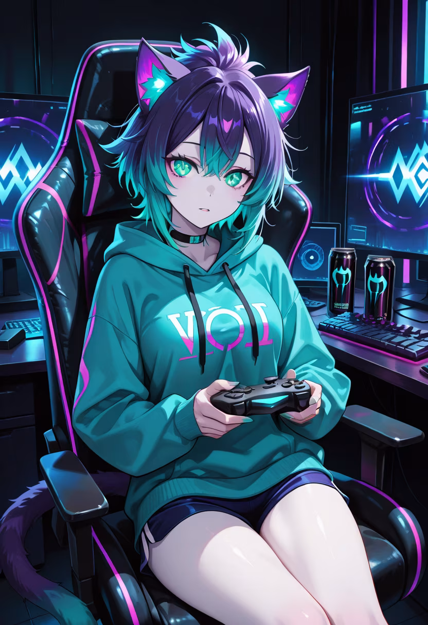 Late night gaming grind with the best setup! 🎮 Who wants to carry me? #gamergirl #pcgaming #gaminglife #rgb #twitchstreamer #setupgoals #nightowl #gamingcommunity #gamers #vibes
