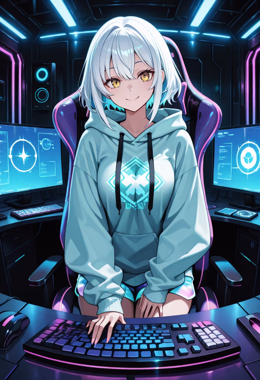 Finally finished my setup! 🎮 Who wants to hop on a few rounds of Apex tonight? #gaming #gamergirl #pcsetup #rgb #setupgoals #gamerlife #twitchstreamer #gamingcommunity #battlestation #pcgamer #cozygaming #nightowl