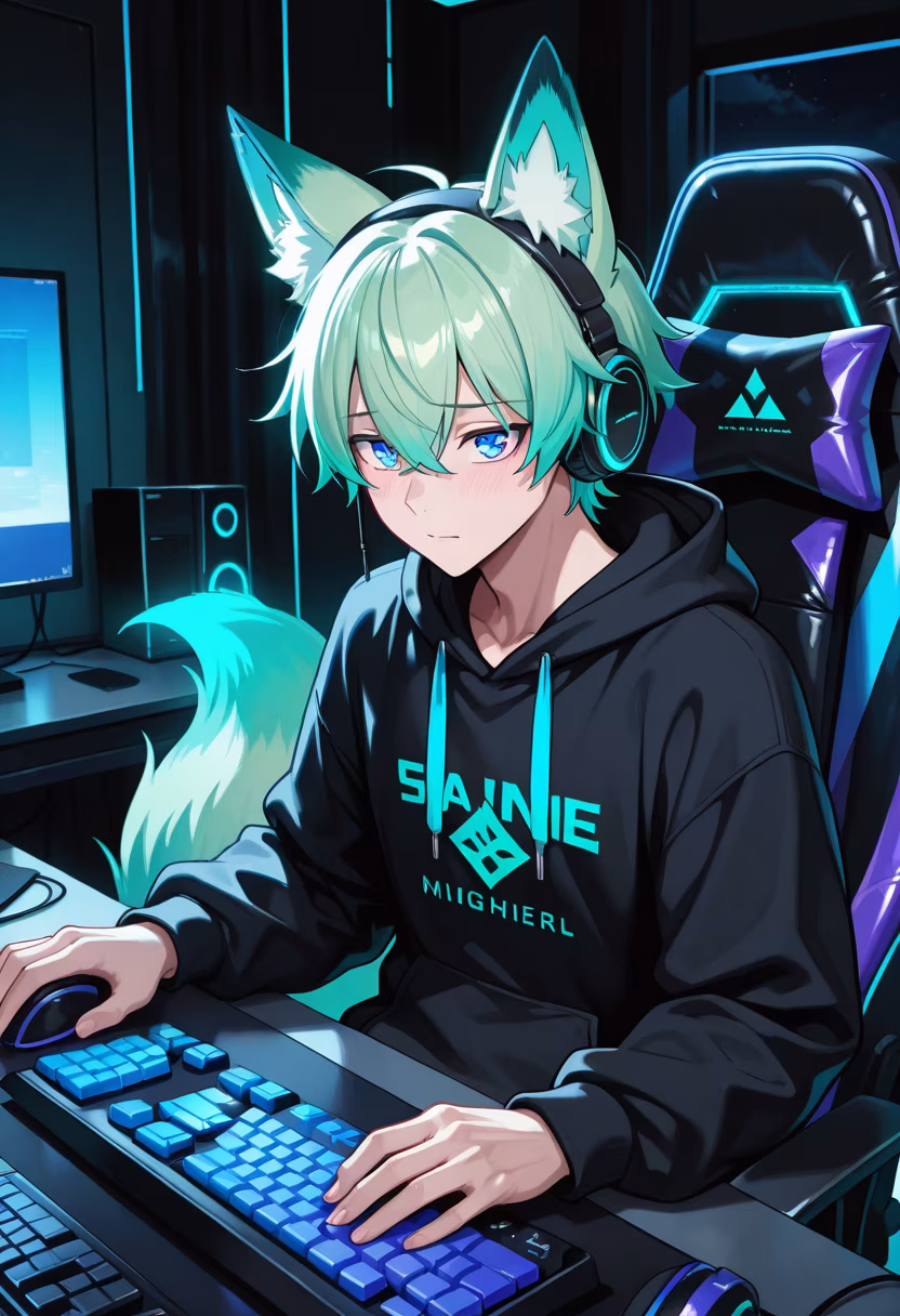 Finally finished my setup, time to grind some ranks. Who's hopping on tonight? 🎮✨ #gaming #setup #battlestation #gamerlife #pcgaming #rgb #nightvibes #cozygaming #tech #gamerguy #twitchstreamer #gamingcommunity