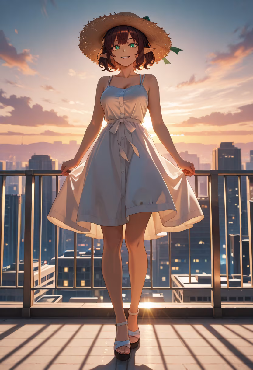 Golden hour glow is always the best mood. ✨ Hope your day is as bright as this sunset! #goldenhour #sunsetvibes #aesthetic #rooftop #chasinglight #ootd #positivevibes #summernights #cityviews #goldenlight #glowup #photooftheday