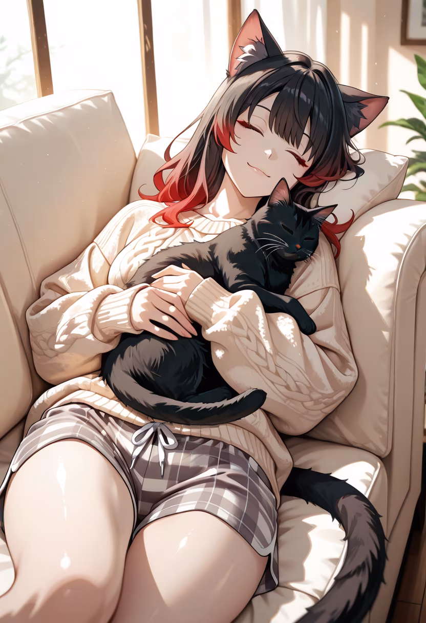 My little sunshine decided to take a nap right on my lap today! I can't move now but honestly, I don't want to. 🐱💤 #catlife #lazyday #naptime #fluffyfriend #myhappyplace #petlove #meow #weekendvibes #caturday #catsofinstagram #perfectmoment #cozyhome