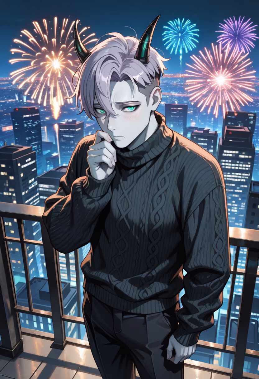 Found the perfect spot to watch the fireworks tonight. Hope everyone is having a magical evening! 🎆✨ #summernights #fireworks #festivalvibes #nightsky #cityview #aesthetic #cozy #vibes #takeshi #chill #summervibes #eveninglight