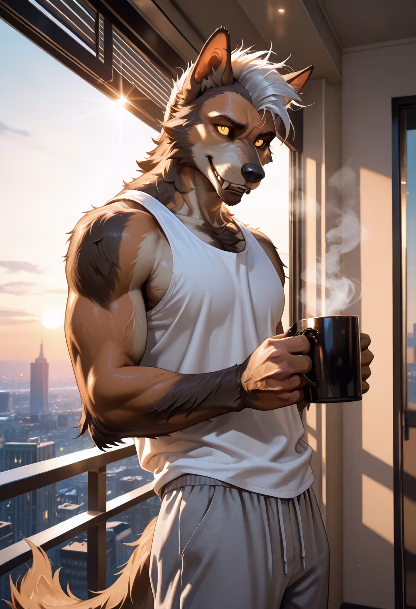Nothing beats the quiet before the city wakes up. ☕️ Wishing you all a productive day! #morningvibes #earlybird #coffeelover #sunrise #quietmoments #newday #goodmorning #cityview #aesthetic #minimalism #mensfashion #dailyroutine