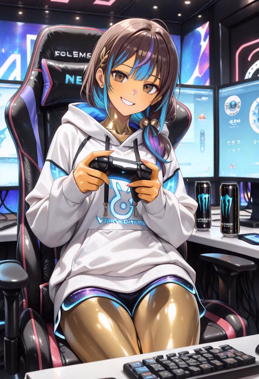 Late night grind! Who's joining me for some ranked matches? 🎮✨ #gaminglife #pcsetup #gamergirl #rgb #cozygaming #twitchstreamer #gamingpc #controller #levelingup #gamersofinstagram #nightowl #setupinspiration