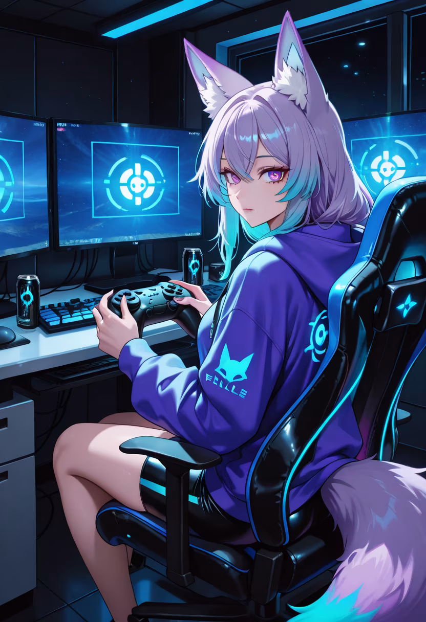Late night grind session! Trying to climb the ranks before sunrise. Who else is up playing? 🎮✨ #gaminglife #pcsetup #gamergirl #rgb #setupgoals #lategaming #streamerlife #gamingcommunity #controllerlife #nightowl #climbingtheranks #gamingstation