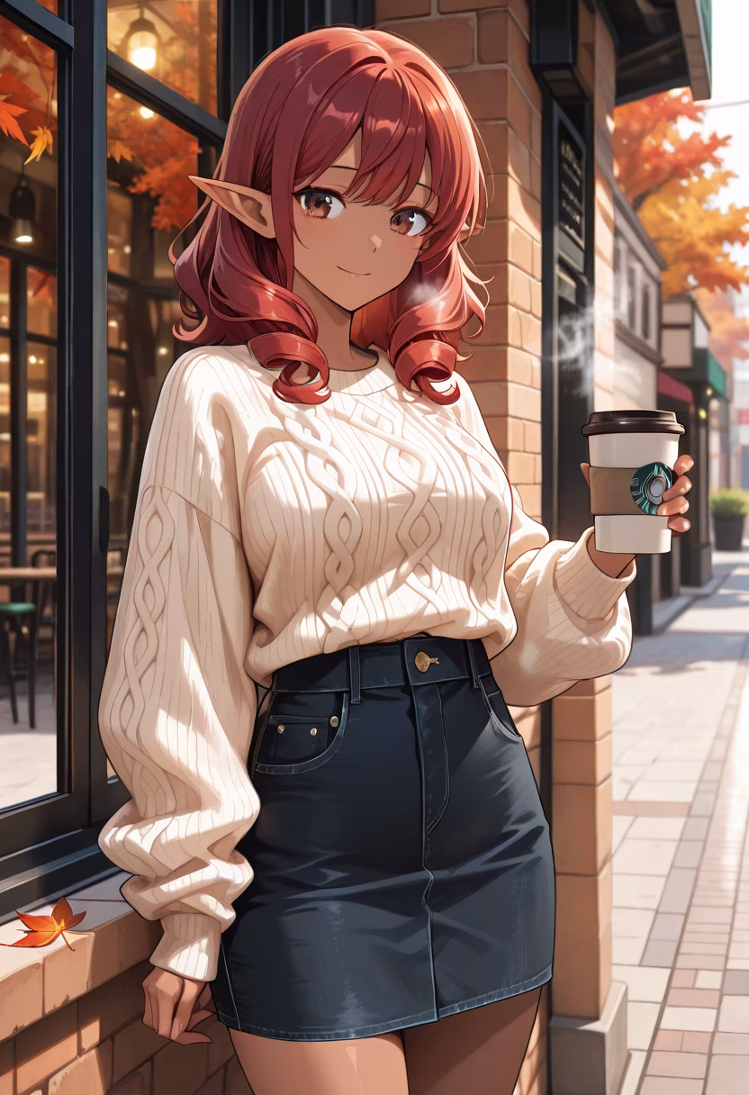 Finally got my hands on this cozy knit sweater! It's the perfect weather for a coffee date. ☕✨ #OOTD #CozyVibes #AutumnStyle #StreetFashion #FashionGram #CoffeeLover #StyleInspo #CozyStyle #AutumnVibes #OutfitCheck #LookOfTheDay #FallFashion