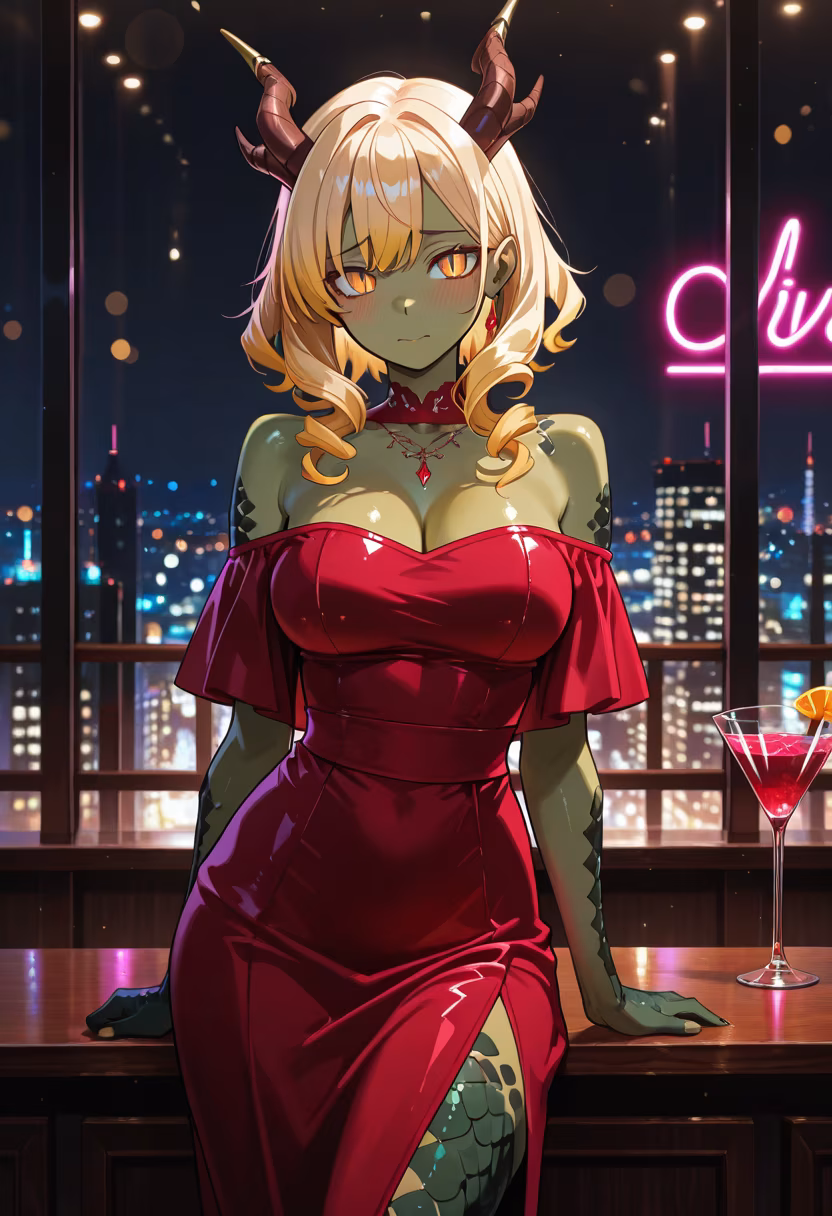 Finally treating myself to a night out under the city lights. 🍸✨ Hope everyone's having a beautiful evening! #nightout #cocktailhour #neonlights #citylife #danderevibes #fridaymood #aesthetic #glam #partyvibes #citynights #ootn #vibing