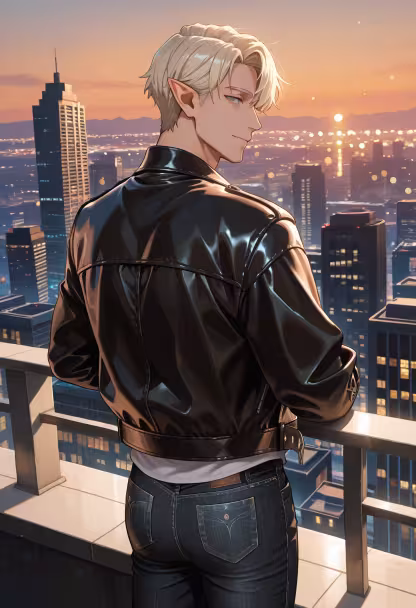 Watching the sunset and thinking of you. Would you join me up here? 🌇✨ #rooftopvibes #goldenhour #sunsetphotography #cityviews #moodygrams #tatsuyastyle #aesthetic #mensfashion #citylights #skyline #relaxation #goldenhourlight