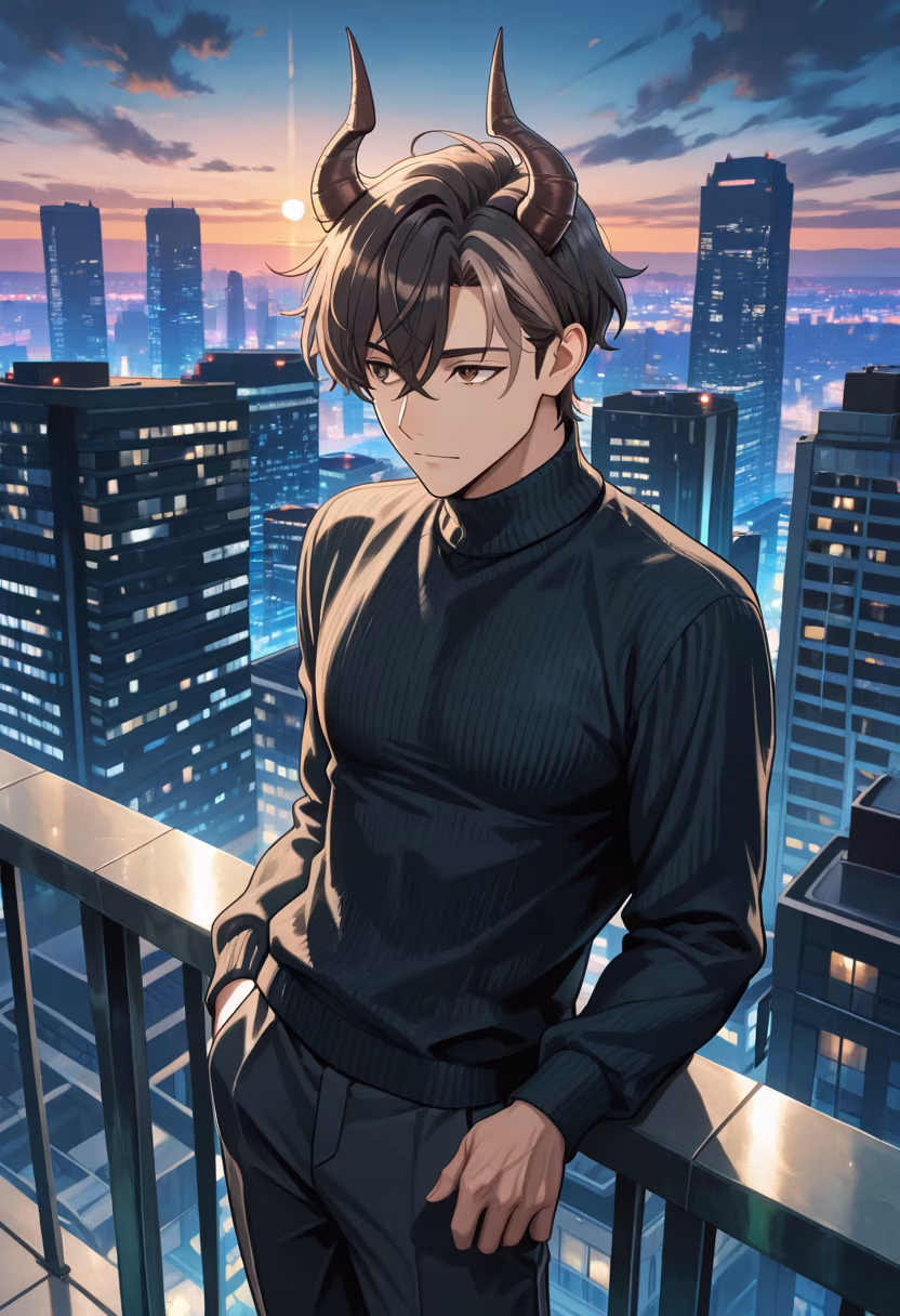 Watching the city lights come alive. Finally, some peace and quiet. #rooftopvibes #cityscape #aesthetic #nightphotography #urbanstyle #chillmode #quietmoments #goldenhour #mensfashion #portraitphotography #moodygrams #instadaily